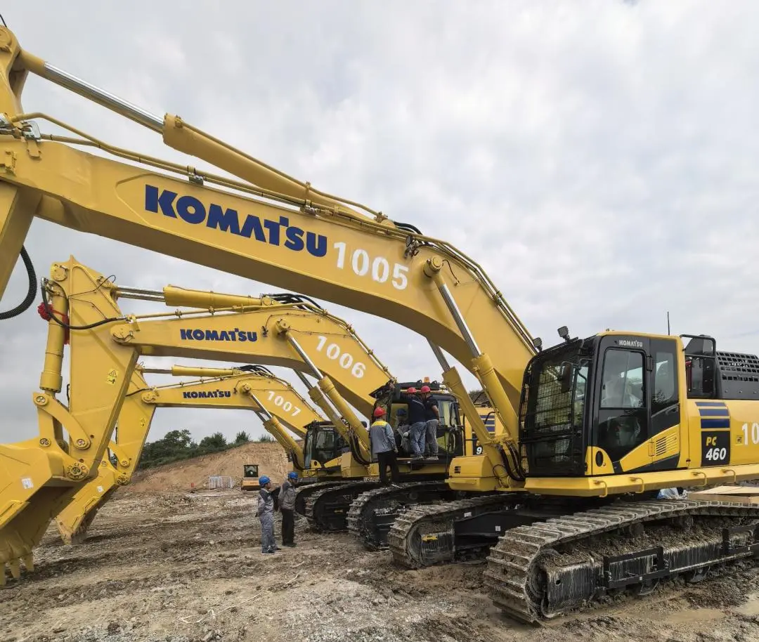 Excavators prepared for delivery